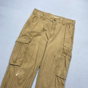 Brown Carhartt Cargo Workwear Trousers W33