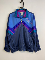 Vintage Navy and Blue Lotto Track Jacket Men's Medium