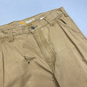 Brown Carhartt Cargo Workwear Trousers W33