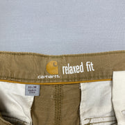 Brown Carhartt Cargo Workwear Trousers W33