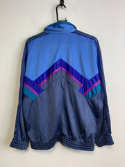 Vintage Navy and Blue Lotto Track Jacket Men's Medium