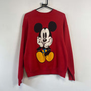 Vintage 90s Red Mickey Mouse Sweatshirt Large