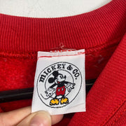 Vintage 90s Red Mickey Mouse Sweatshirt Large