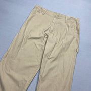 Beige Wrangler Carpenter Trousers W34