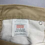 Beige Wrangler Carpenter Trousers W34