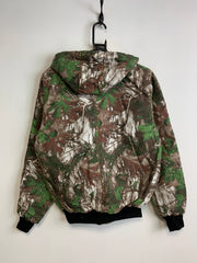 Reworked Tree Print Carhartt Workwear Jacket Women's Large