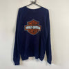 Vintage Harley Davidson Sweatshirt Navy Large