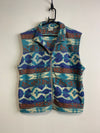 Vintage Multi-colour Chunky Fleece Vest Men's Medium