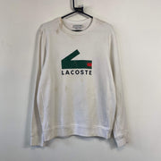 White Lacoste Sweatshirt Medium