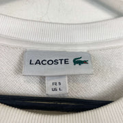 White Lacoste Sweatshirt Medium