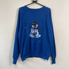 Vintage Blue Christmas Sweatshirt XL