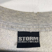 Grey Graphic Sweatshirt Storm Large