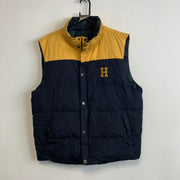 Navy Yellow Green Tommy Hilfiger Puffer Gilet Men's XL