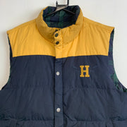 Navy Yellow Green Tommy Hilfiger Puffer Gilet Men's XL