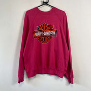 Pink Harley Davidson Vintage Sweatshirt XL