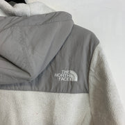 Grey and White North Face Denali Fleece Women's Medium