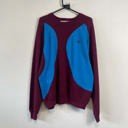 Vintage Burgundy Blue Reworked Champion Sweatshirt XL