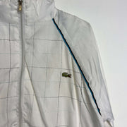 White Lacoste Sport Windbreaker Jacket Small