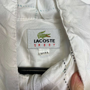 White Lacoste Sport Windbreaker Jacket Small