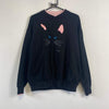 Vintage Black Cat USA Graphic Sweatshirt XL Womens