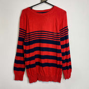 Red Navy Paul & Shark Knit Sweater Jumper XL