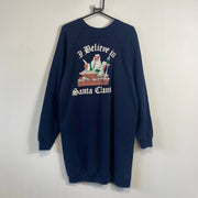 Navy Tultex Santa Clause Sweatshirt One Size