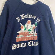 Navy Tultex Santa Clause Sweatshirt One Size