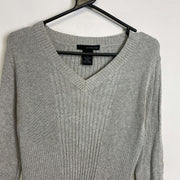 Grey Calvin Klein Knit Sweater Jumper Womens Medium