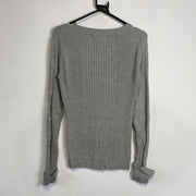 Grey Calvin Klein Knit Sweater Jumper Womens Medium