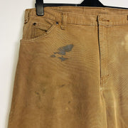 Brown Dickies Carpenter Workwear Trousers 40 x 30 Baggy Skate