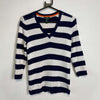 Navy White Striped Lauren Ralph Lauren Knit Sweater Jumper Womens Small