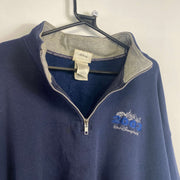 Vintage Navy Disney Quarter Zip Sweatshirt 3XL