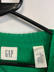 Navy and Green Gap Knitwear Sweater Men's Large