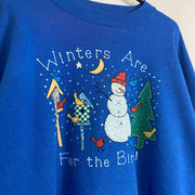 Vintage Blue Christmas Sweatshirt 3XL