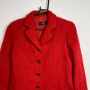 Red Dinomoda Mohair Blazer Jacket Womens Small