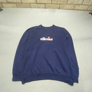 Vintage Navy Ellesse Sweatshirt Men's Large