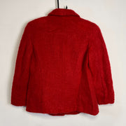 Red Dinomoda Mohair Blazer Jacket Womens Small