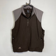 Black Grey Adidas Golf Windbreaker Jacket Medium