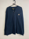 Navy Carhartt Button-up Long Sleeve Men's Large