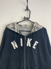 Navy Nike Embroidery Zip-through Hoodie Men's Large