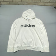 White Adidas Hoodie Women's Large