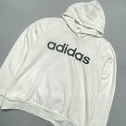 White Adidas Hoodie Women's Large