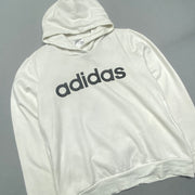 White Adidas Hoodie Women's Large