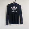 Black Adidas Trefoil Hoodie Pullover Youth's 12-13