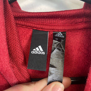 Red Black Adidas Pullover Hoodie Small