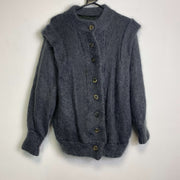 Vintage Button Down Mohair Sweater Knit Large