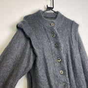 Vintage Button Down Mohair Sweater Knit Large