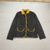 Black and Yellow Barbour Quilted Jacket Women's Small