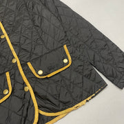 Black and Yellow Barbour Quilted Jacket Women's Small