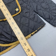 Black and Yellow Barbour Quilted Jacket Women's Small